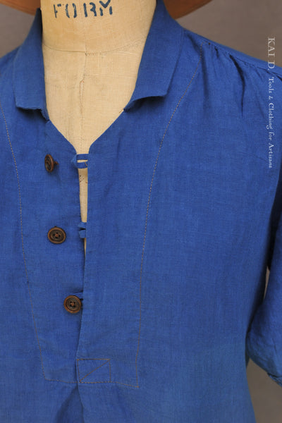 Irina Dress - Belgian Linen - Azure Blue - XS