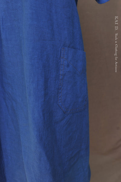 Irina Dress - Belgian Linen - Azure Blue - XS