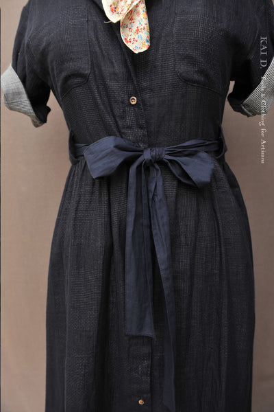 O'Keeffe Dress - Double Gauze Navy - XS,  M, L