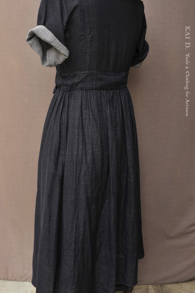 O'Keeffe Dress - Double Gauze Navy - XS,  M, L