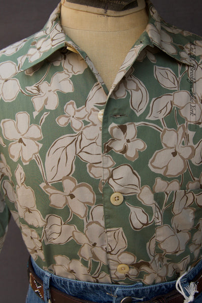 Retro Floral Print Shirt - M, L, XL