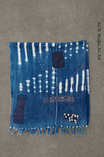 African Indigo Boro Scarf B