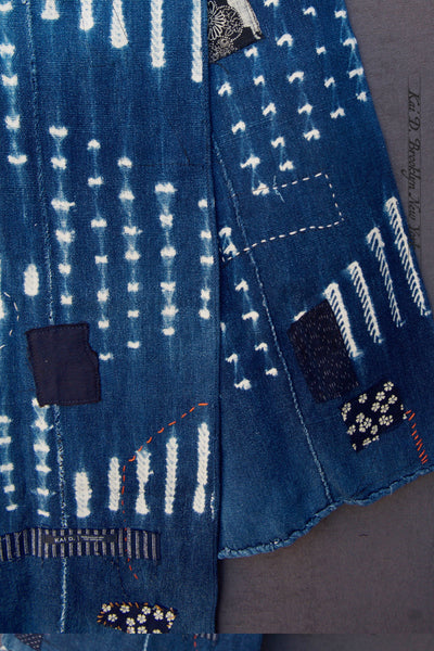 African Indigo Boro Scarf B