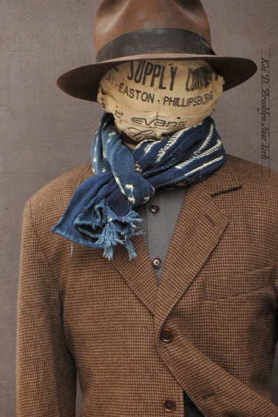 African Indigo Boro Scarf A