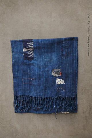 African Indigo Boro Scarf D