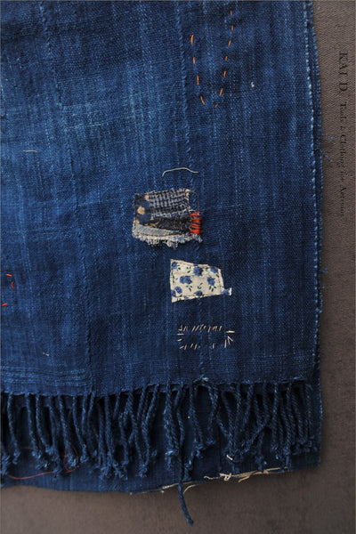 African Indigo Boro Scarf D