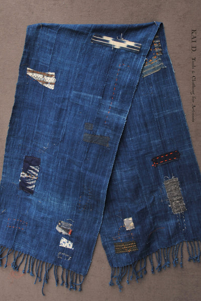 African Indigo Boro Scarf D