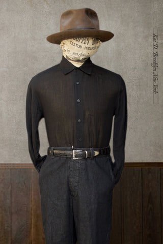 Delancey Shirt - Air Weight Black Gauze - S, M, L, XL, XXL