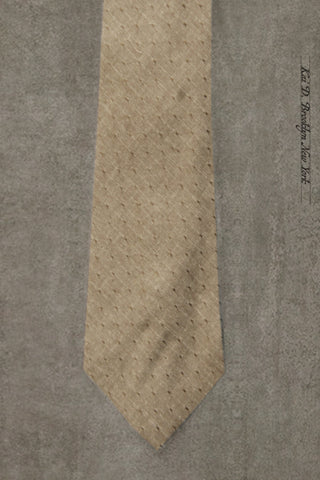 Jacquard Pindots Tie - Beige