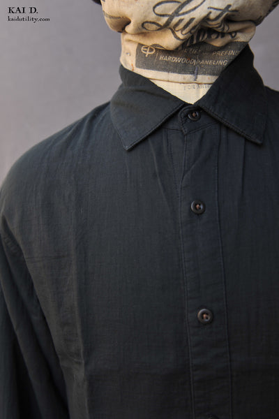 Delancey Shirt - Amazing Gauze - Black - S, M, L, XL, XXL