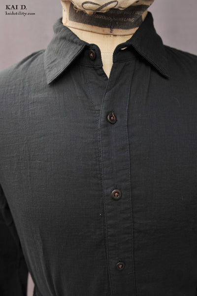 Delancey Shirt - Amazing Gauze - Industrial Grey - S, M, L, XL