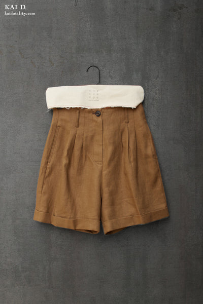 Amelia high waisted shorts - Wheat -S, M