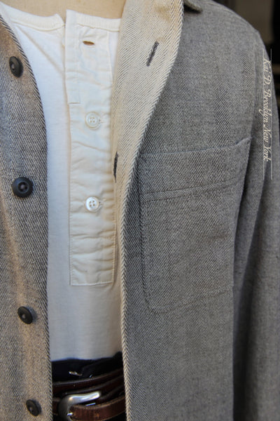 Ames Work Shirt - Iron/Natural - 3(M), 4(L), 5(XL)