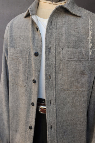 Ames Work Shirt - Iron/Natural - 3(M), 4(L), 5(XL)