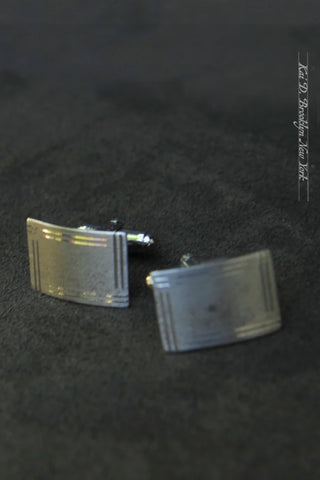Vintage Silver Cuff Links - Anson