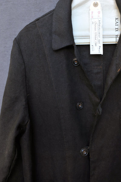 Anthropologist Coat - Garment Dyed Heavy Linen - Black - L