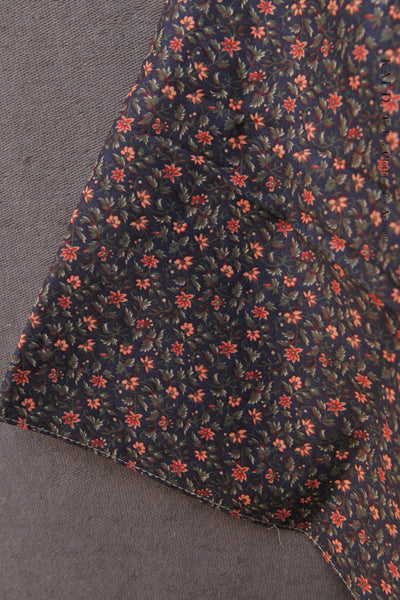 Neckerchief / Head Scarf - Blue/Red Floral