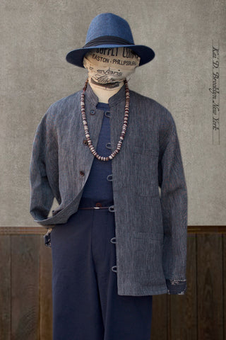 O'Hara Shirt - Antique Cotton Linen Stripe - S, M, L, XL