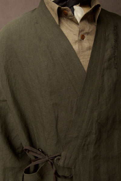 Japanese Farmer Coat - Stone Washed Belgian Linen - S, M (NO RETURN)