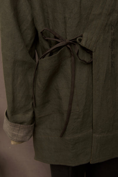 Japanese Farmer Coat - Stone Washed Belgian Linen - S, M (NO RETURN)