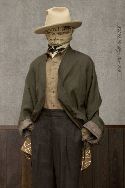 Japanese Farmer Coat - Stone Washed Belgian Linen - S, M (NO RETURN)