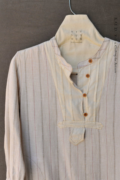 Artisan Dress - Italian Striped Linen - S