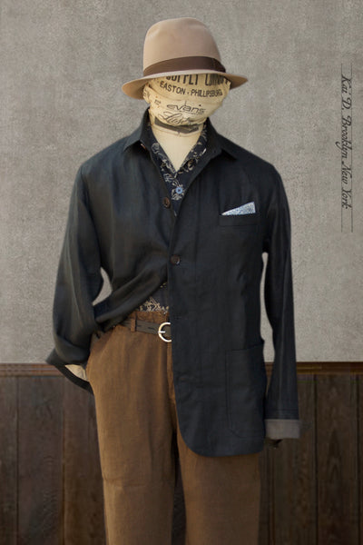 Artisan Field Jacket - Japanese Black Linen - S, M, L, XL, XXL