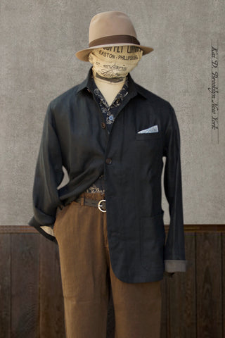 Artisan Field Jacket - Japanese Black Linen - S, M, L, XL, XXL