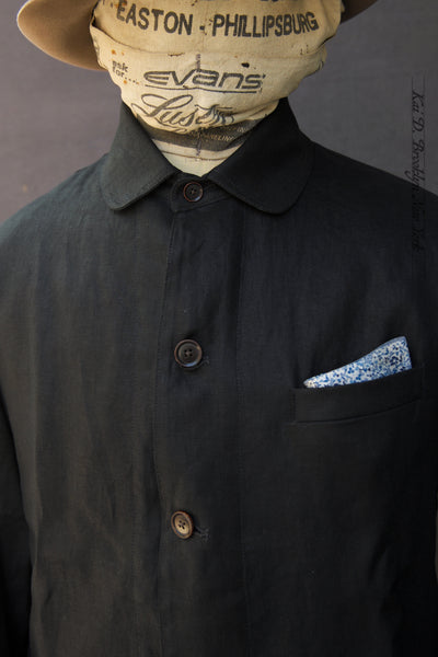 Artisan Field Jacket - Japanese Black Linen - S, M, L, XL, XXL
