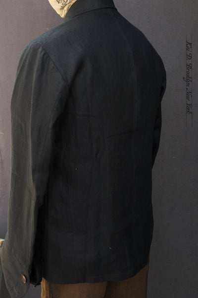 Artisan Field Jacket - Japanese Black Linen - S, M, L, XL, XXL