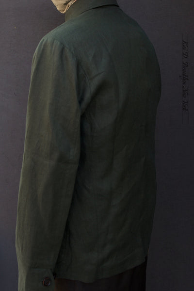 Artisan Field Jacket - Emerald Green Linen - S, L, XL, XXL