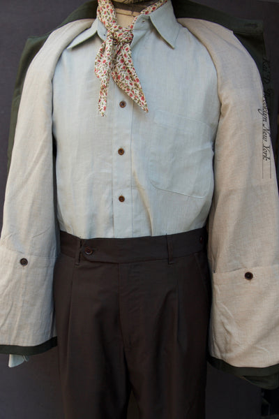 Artisan Field Jacket - Emerald Green Linen - S, L, XL, XXL