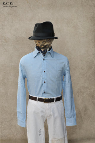 Delancey Shirt - Blue Artisan Twill - S, M, L, XL, XXL