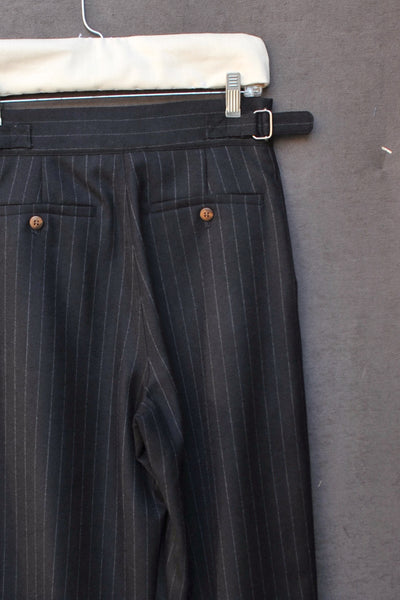 Atelier Wide pants - British Chalk Stripe Wool - Navy - S, M, L