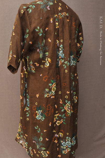 Audrey Dress - Floral Linen - S