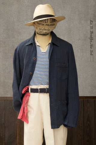 No. 5 Linen Jacket - Azure Blue -  44(M), 46 (L)