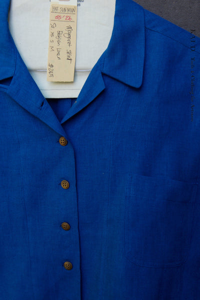 Margaret Shirt - Azure Blue - S, M