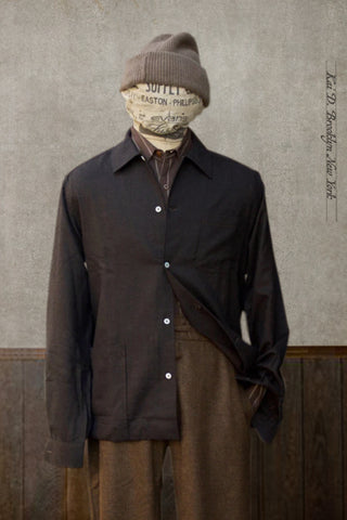 Kai D Utility — Shawl Collar Pioneer Jacket - Dark Indigo