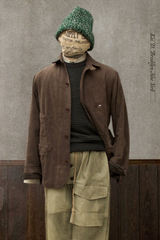 Degas Work Jacket - Italian Moleskin - Bark Brown - L