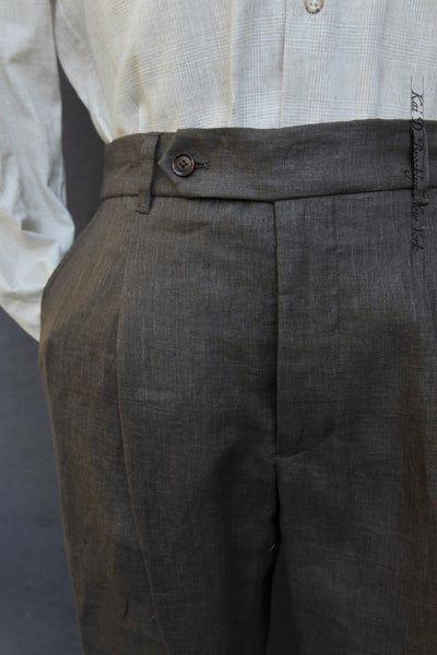 Journeyman Trousers - Bark Heather Light Linen - 30, 32, 34