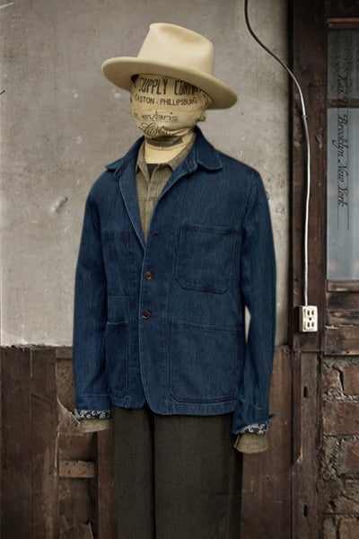 Skillman Jacket - Beaded Sashiko Cotton - S, M, L, XL, XXL