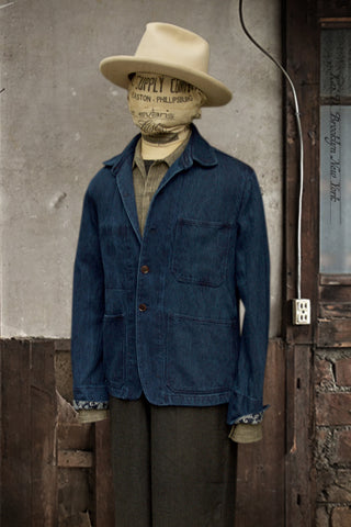 Skillman Jacket - Beaded Sashiko Cotton - S, M, L, XL, XXL