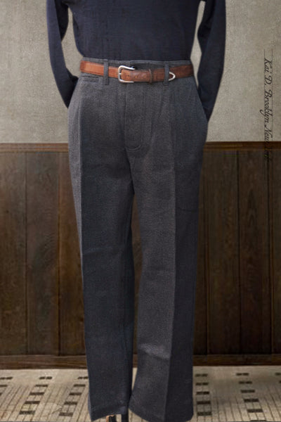 Wide Leg Vintage Bedford Cord Pants - 32/33