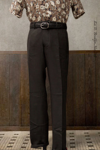 Belgian Linen Borough Pants - Black - 32, 34, 36
