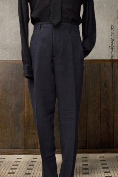 Belgian Linen Borough Pants - Washed  Navy - 30, 32, 34