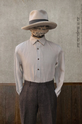 Delancey Shirt - Belgian Linen - Sand - S, L, XL, XXL