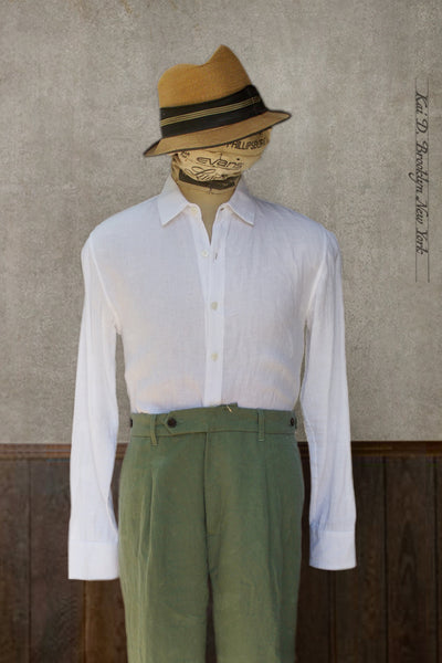Delancey Shirt - Belgian Linen - Pure White - M, XL, XXL