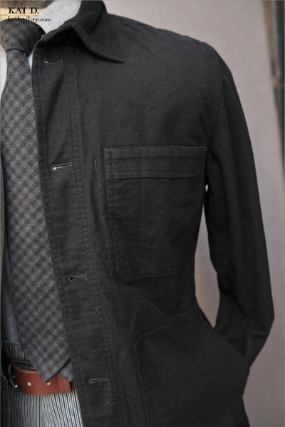 Bertram Work Jacket - Black - M
