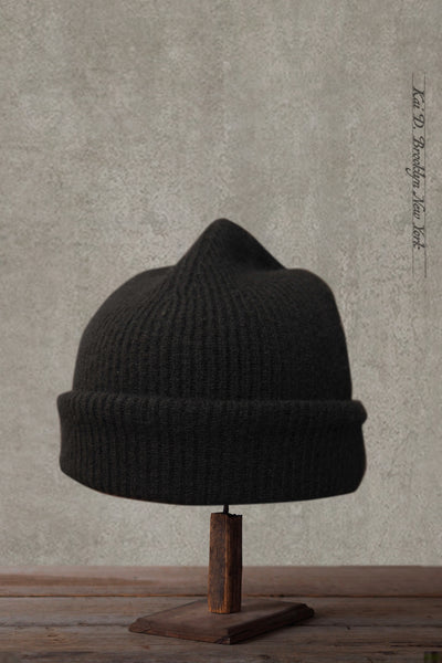 Mongolian Cashmere Beanie - Black