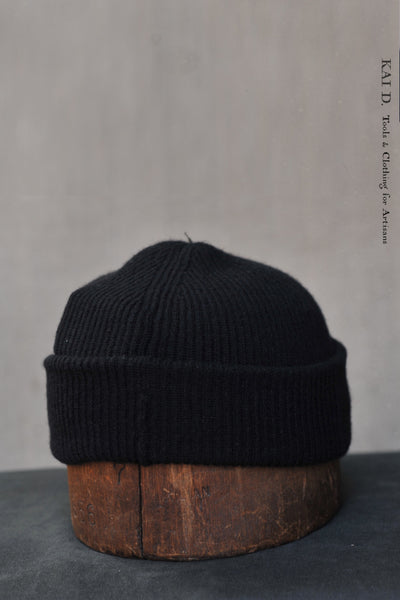 Mongolian Cashmere Beanie - Black